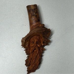 Vintage Hand-Carved Wooden Forest Gnome By Craig Knox 6.5” x 3”